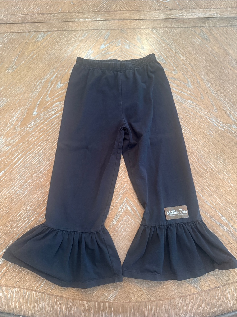 Matilda Jane Black Ruffle Hem Leggings for Kids